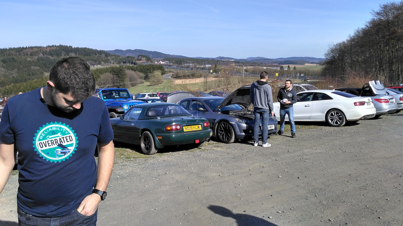 At the outer parking lot of the Nurburgring, March 2017 (mild ‘shop by combining 2 pictures taken at the same place)